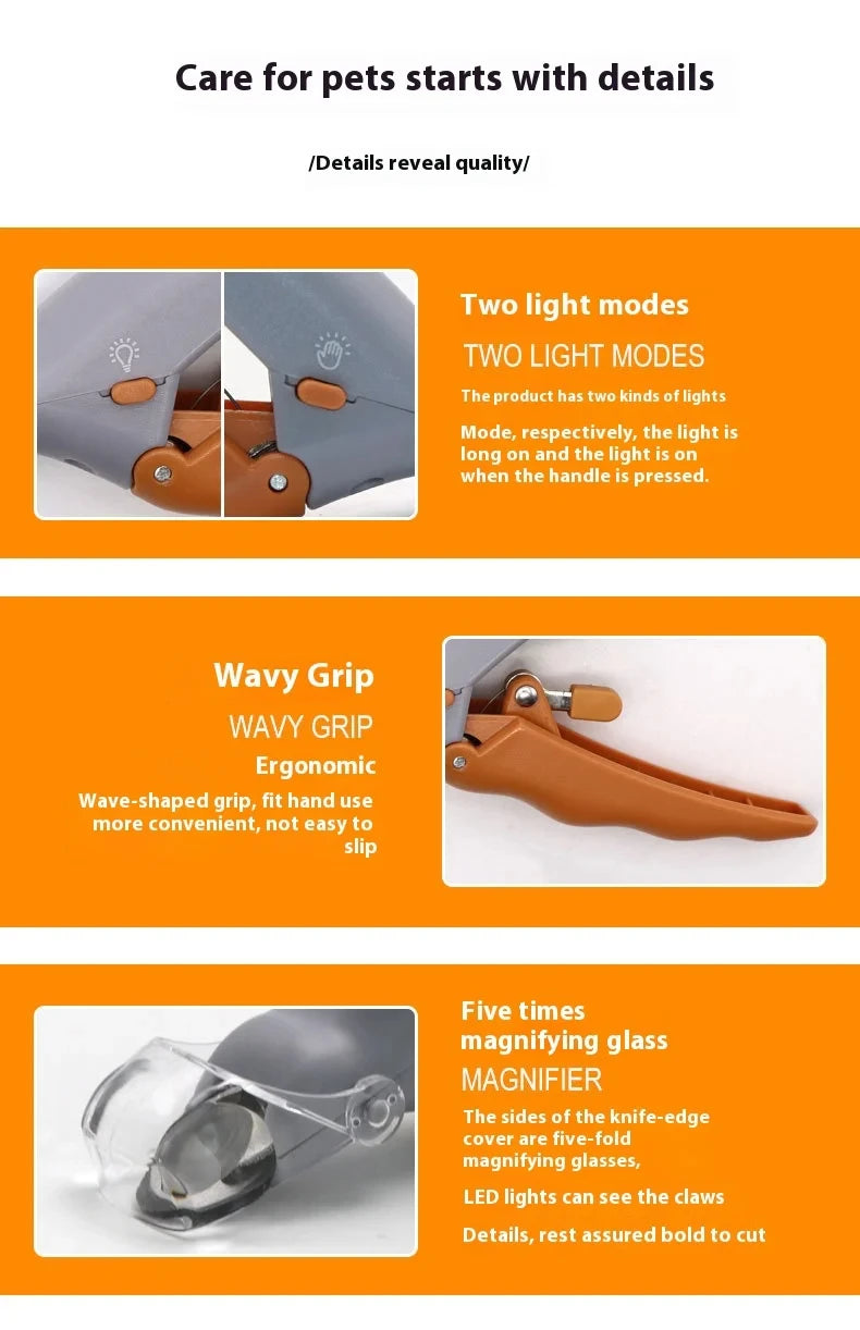 1PCS LED Nail Clipper