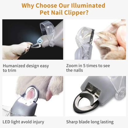 1PCS LED Nail Clipper