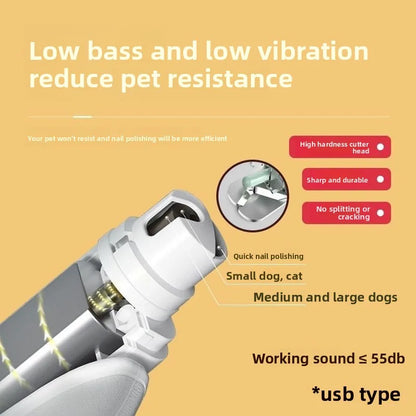 2 in 1 Electric Pet Nail Trimmer