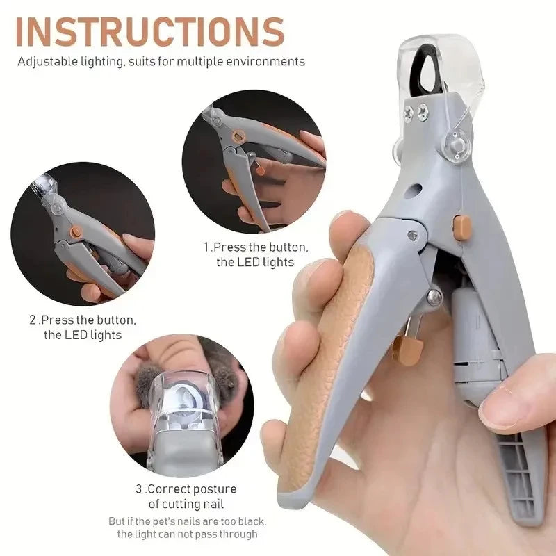 1PCS LED Nail Clipper